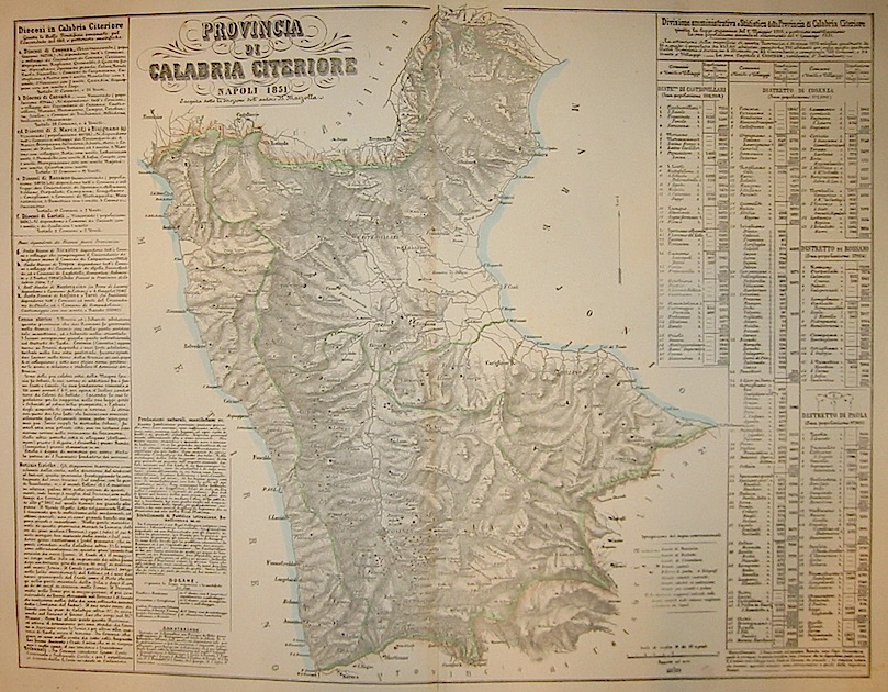 Marzolla Benedetto Provincia di Calabria citeriore 1858 Napoli